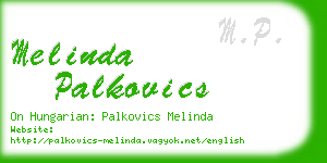 melinda palkovics business card